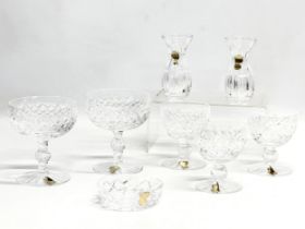 Waterford Crystal. A pair of of Waterford Crystal ‘Boyne’ champagne coupes 9.5x11cm. 3 short stem