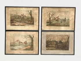 A set of 4 early 19th century Georgian hunting prints from the original engravings by J.G. Alken.