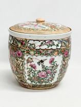 A large late 19th century Chinese ‘Famille Rose’ pot with cover. Late Qing Dynasty. Emperor Guangxu.