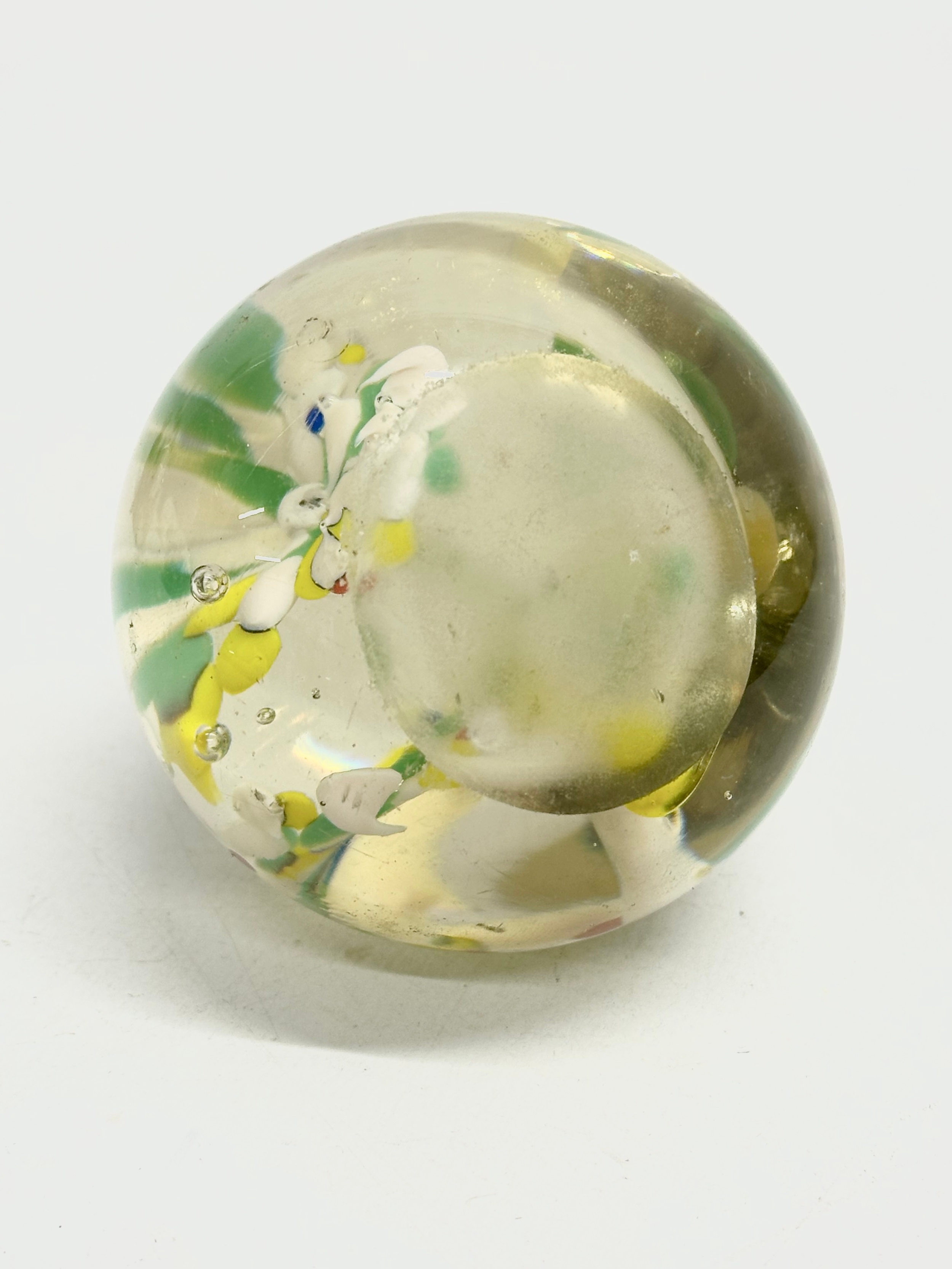 A late 19th/early 20th century glass dump paperweight and 3 others. A vintage millefiori paperweight - Image 8 of 12
