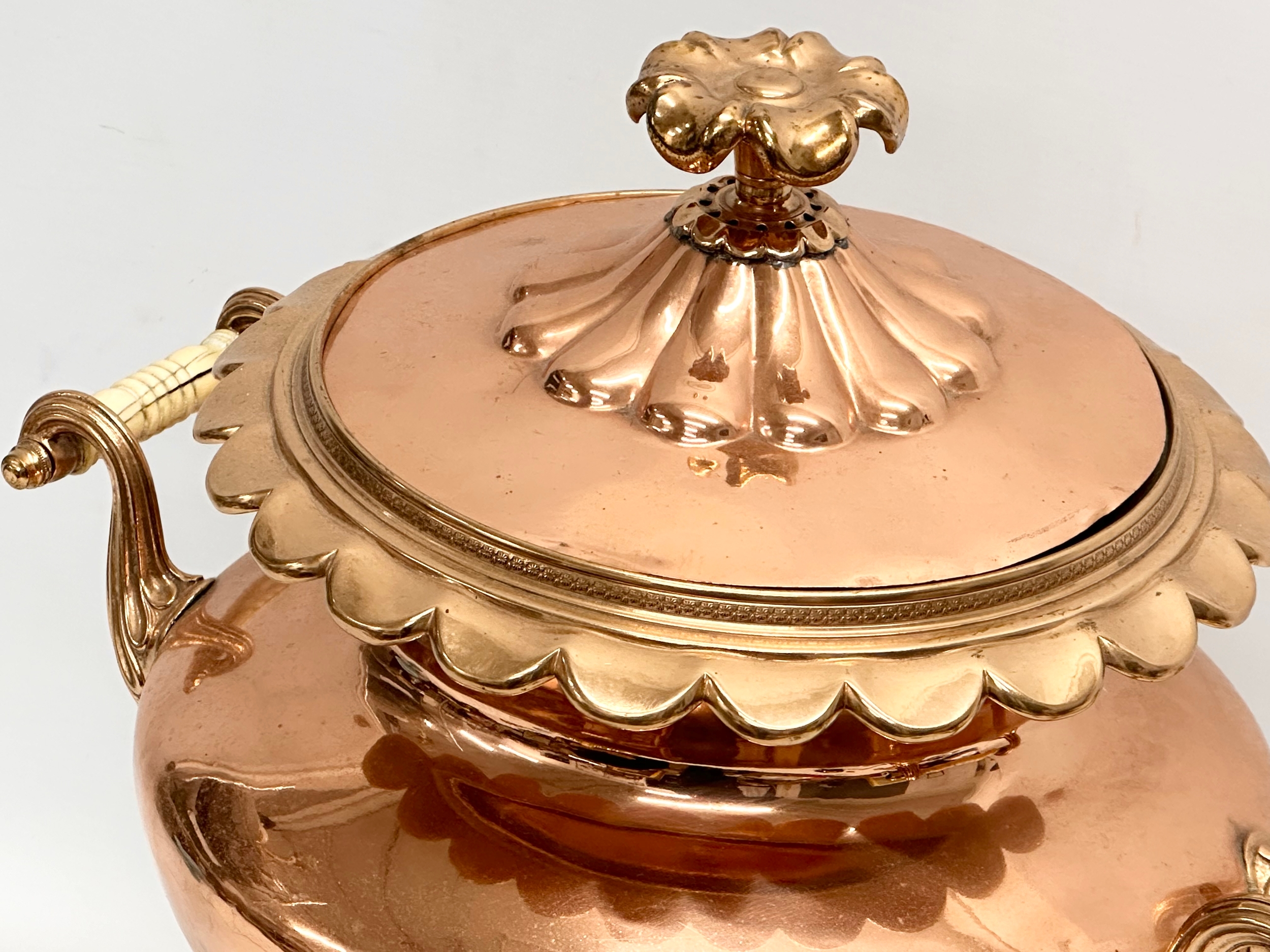 A Victorian copper samovar tea urn. 38x39x42cm - Image 5 of 10