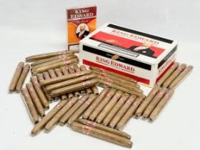 A large collection of King Edward invincible cigars with box and a packet of King Edward Imperial,