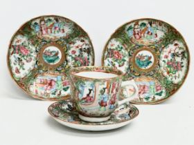 A mid 19th century Chinese ‘Rose Medallion’ part coffee service. Late Qing Dynasty. Emperor