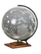 A large rare early/mid 20th century moon globe. 56x84cm