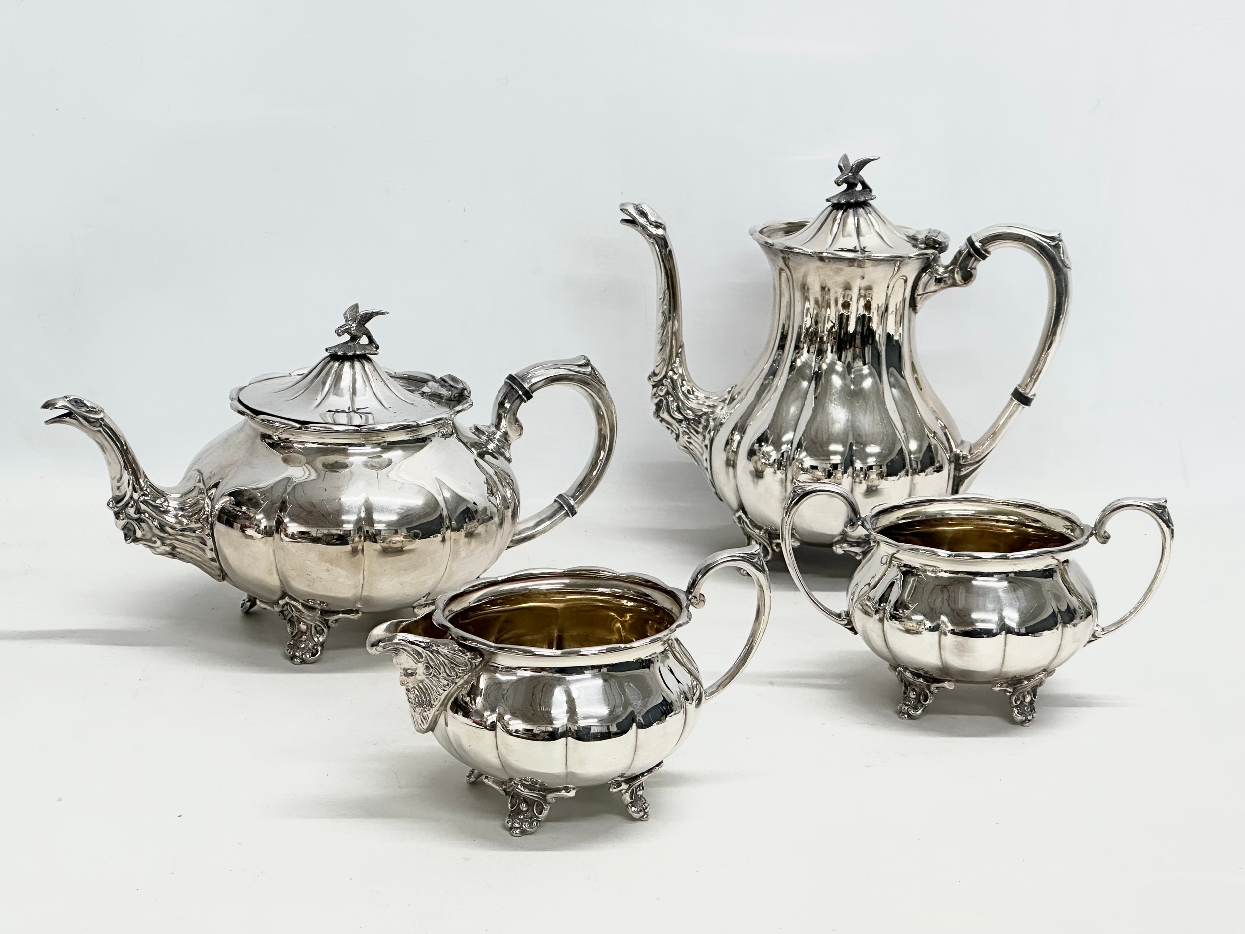 A 4 piece Georgian style silver plated tea service by Cooper Brothers.
