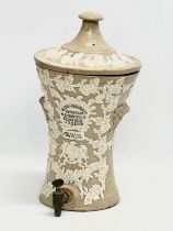 A 19th century stoneware water filter/dispenser by Lipscombe & Co, London. Circa 1860-1880.