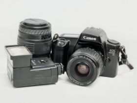 A Canon EIS 1000F camera with a Sigma UC Zoom lens and an Achiever flash.