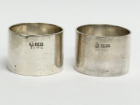 A pair of Irish silver napkin rings by Sharman D Neill. Dublin, 1912. 120.22 grams.