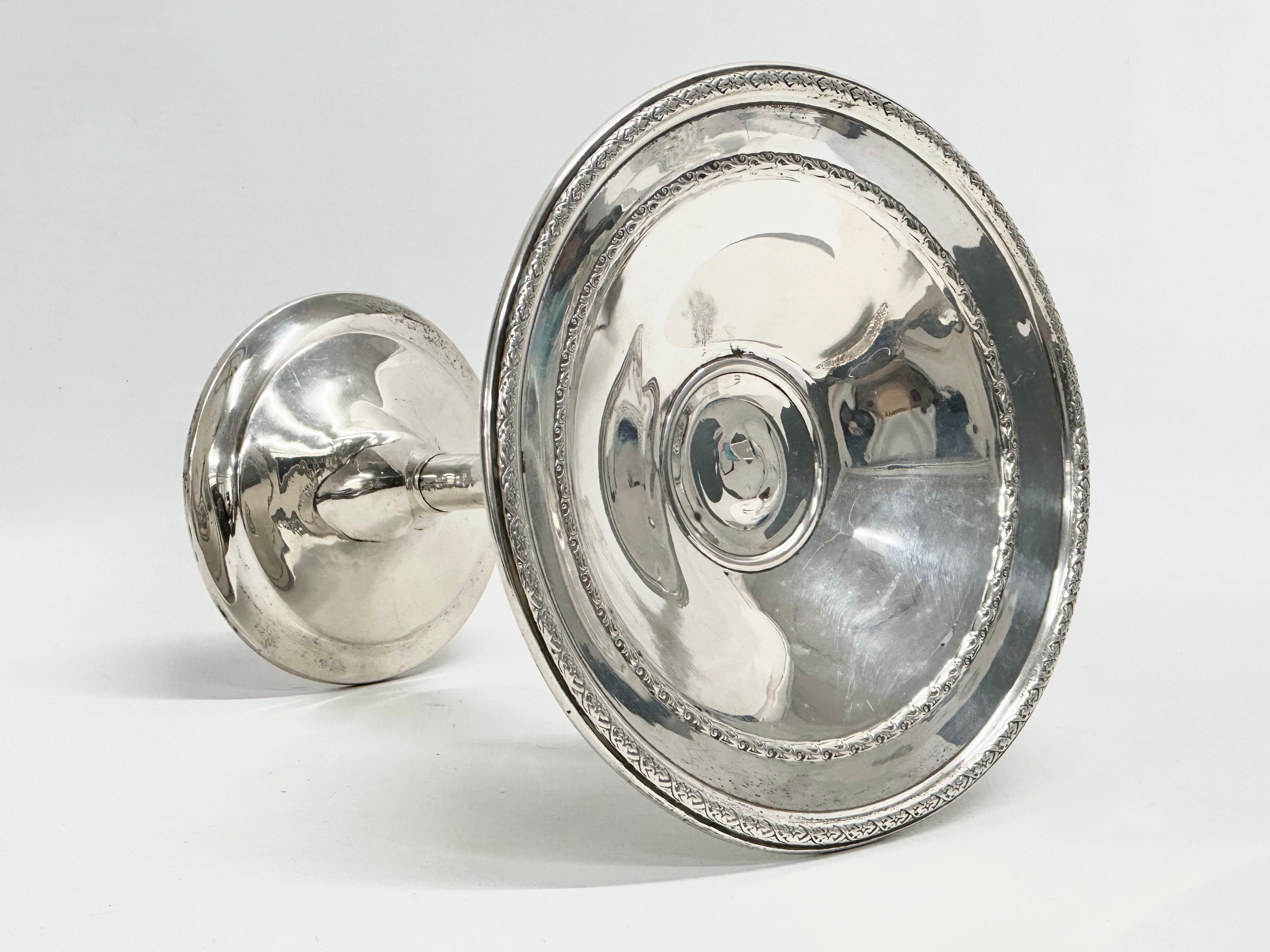 A late 19th/early 20th century sterling silver tazza by Alvin. 15.5x16cm. 128.81 grams. - Image 3 of 6