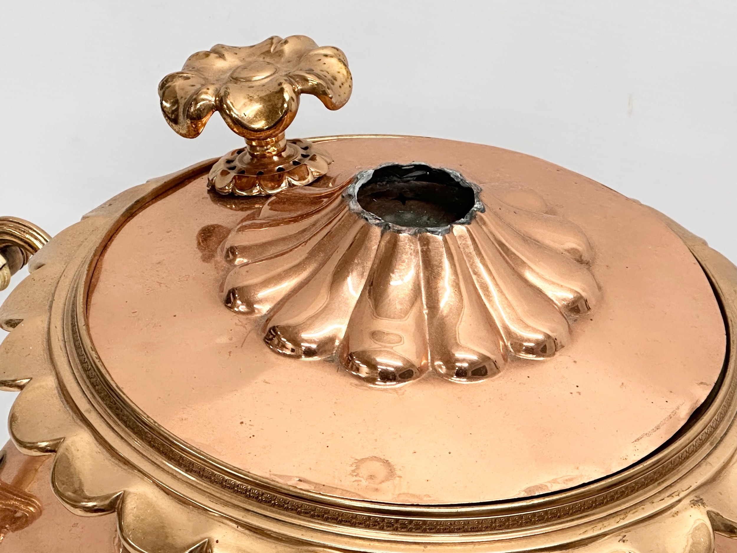 A Victorian copper samovar tea urn. 38x39x42cm - Image 6 of 10
