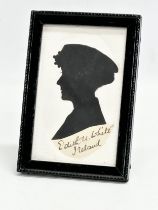 A silhouette picture. Edith White (1855-1946) 11x15.5cm