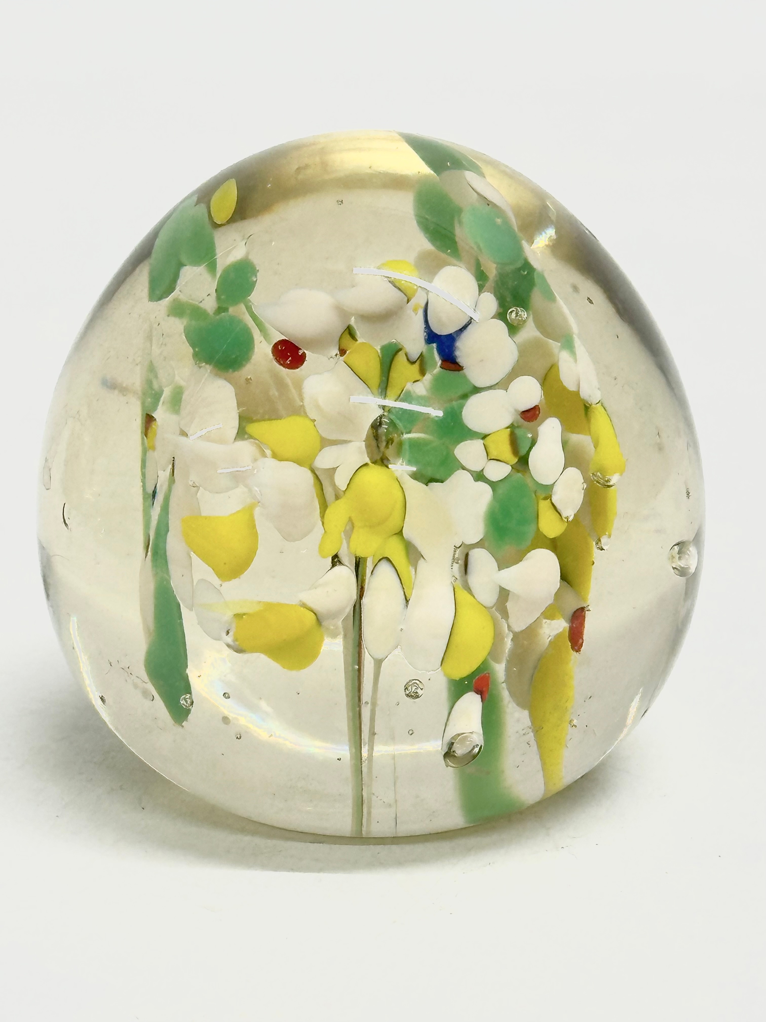 A late 19th/early 20th century glass dump paperweight and 3 others. A vintage millefiori paperweight - Image 3 of 12