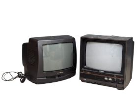 2 vintage televisions by Grundig and Nikkai