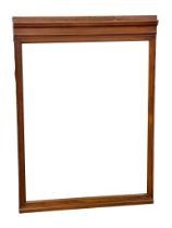 A large Edwardian walnut over-mantle mirror. 107x147.5cm