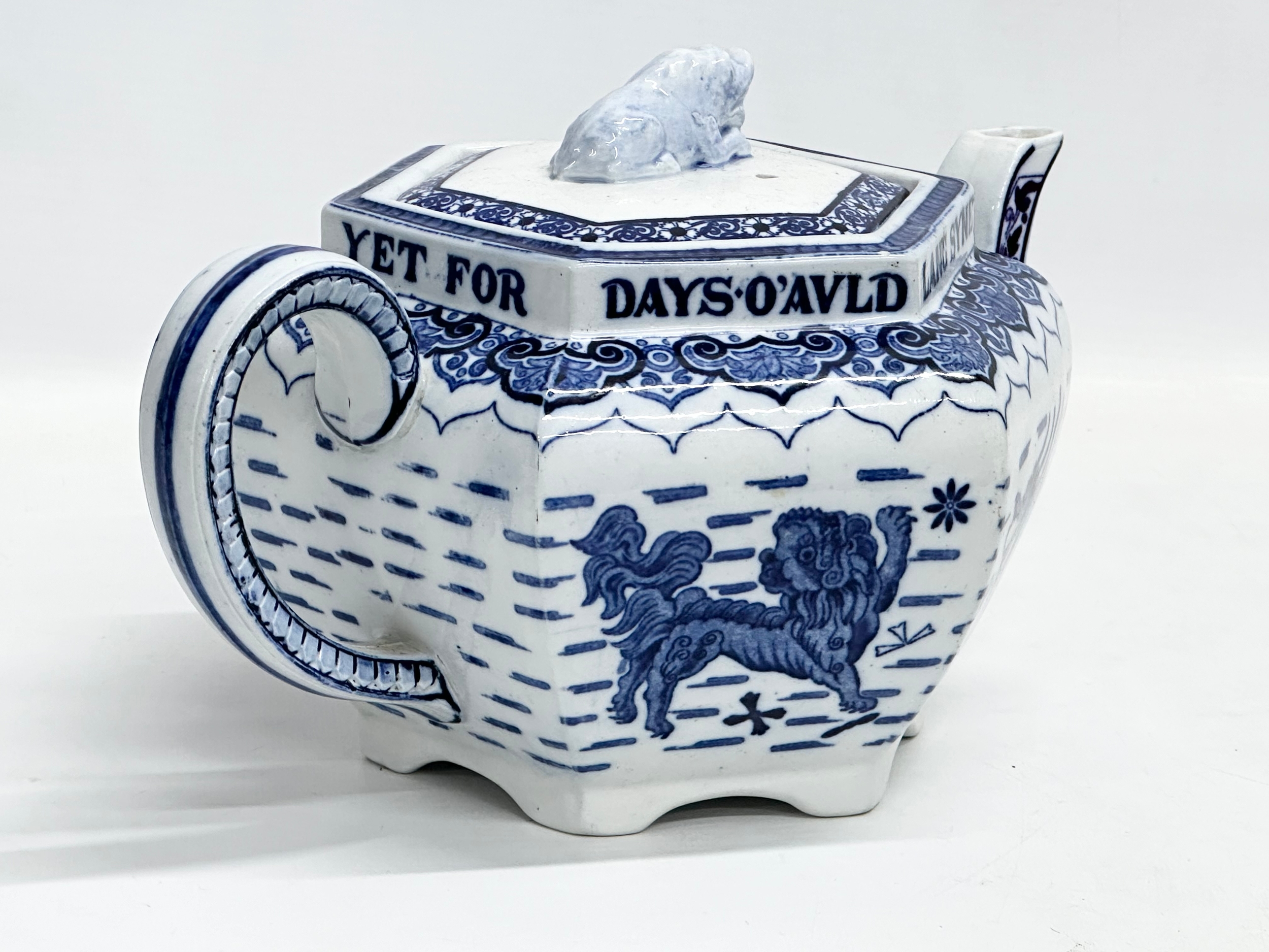 A large rare late 19th century Copeland Spode ‘Burns’ teapot. We’ll Tak A Cupo’ Kindness Yet For - Image 4 of 6