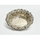 A late 19th century ornate silver Bon Bon dish. 30.68 grams. 9cm