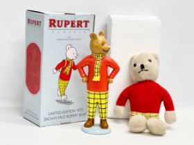 A Limited Edition Rupert Classic 1973 Brown Face Rupert Bear with box by Frances Collectables