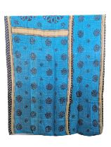 A large vintage throw made from Indian Sarees. 134x219cm