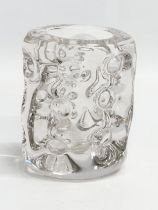 A Mid Century ‘Knobbly’ vase designed by Jim Dyer for Liskeard Glass. 1970’s. 8c10.5cm