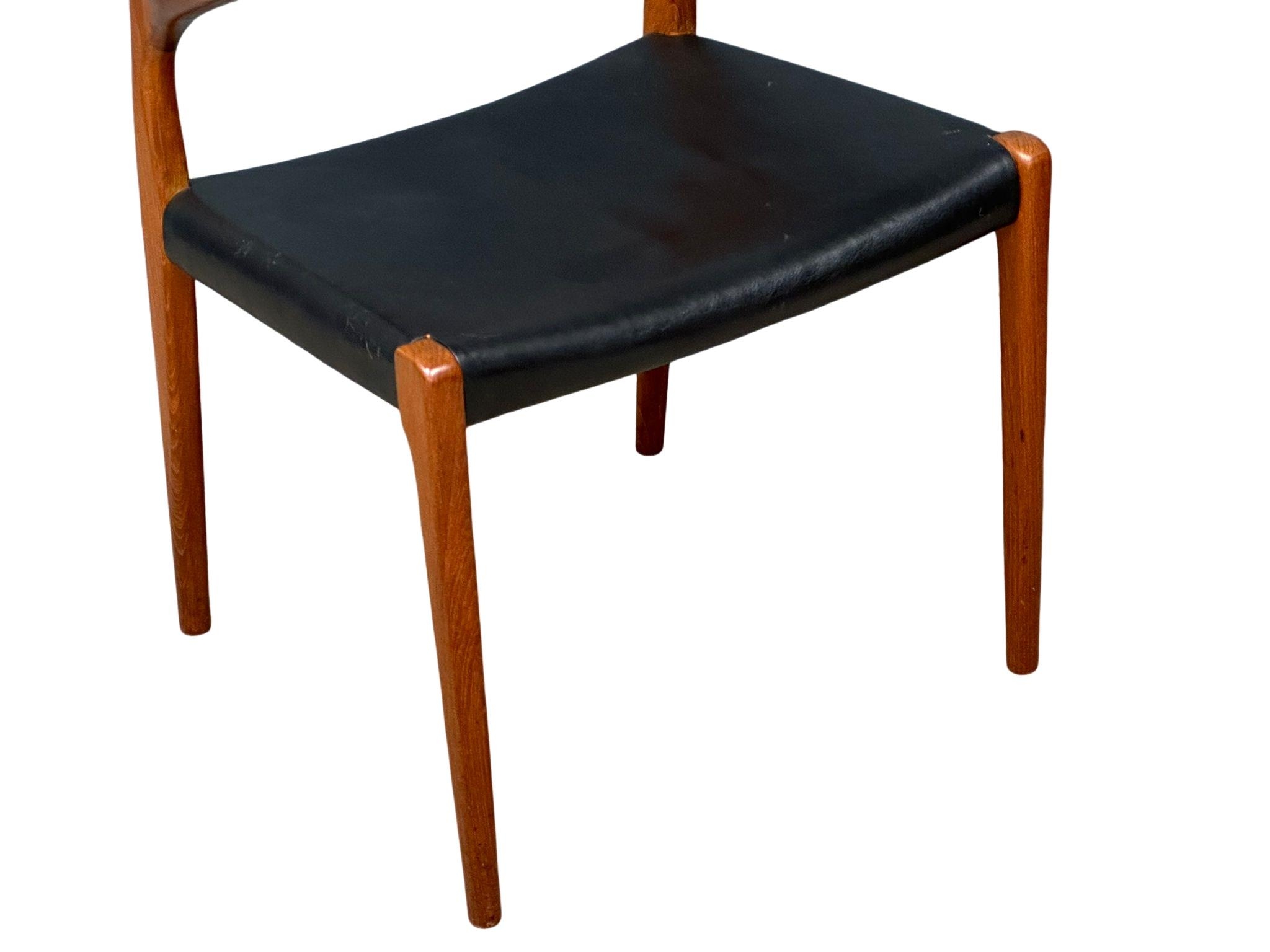 A set of 6 rare Danish Mid Century teak carver chairs designed by Niels Otto Moller for J.L. Moller. - Image 11 of 20
