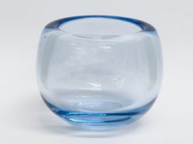 A Danish Mid Century ‘Hellas’ glass bowl designed by Per Lutken for Holmegaard. 1950’s-1960. 9x7.5cm