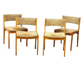 A set of 4 Danish Mid Century teak chairs by Vamdrup Stolefabrik.