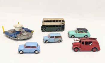 A collection of vintage models including Dinky Austin Seven Countryman car, Corgi Morris Mini-Minor,