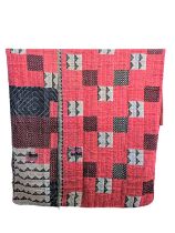 A large vintage throw made from Indian Sarees. 132x194cm