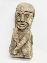 An Irish Celtic god sandstone figure. 62cm