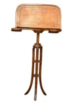 A rare early 20th century Thonet Bentwood music stand. Circa 1900-1920. Fully extended 163cm. Down