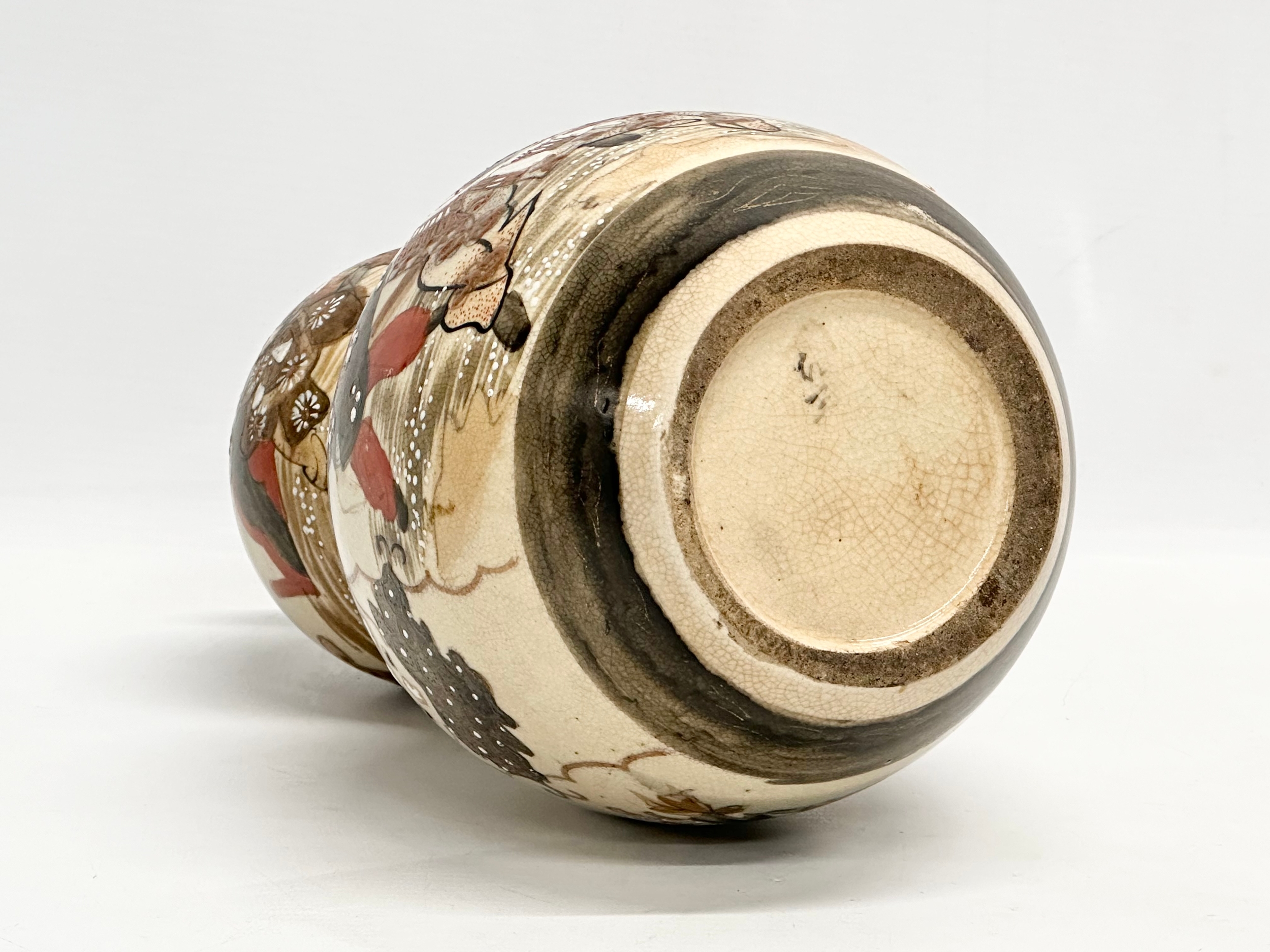 2 late 19th/early 20th century Japanese late Meiji Satsuma vases. A late 19th century double Gourd - Image 13 of 13