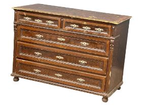 A large 19th century French pine chest of drawers with original scumble finish. Circa 1880.