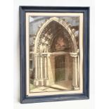 A large pastel by C.J.A. Stones. Chapels Archway. 46x65cm. Frame 63x82.5cm