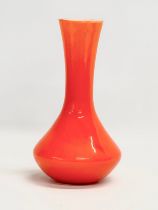 A Danish Mid Century glass vase by Holmegaard. 1970’s. 13x25cm