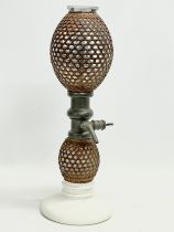 A large late 19th century Gasogene Seltzer Dispenser by Briet. 47cm