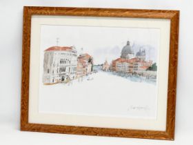 A large signed print by Paul Hogan. The Grand Canal, Venice. Published by International Art Editions