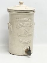 A mid/late 19th century Slack & Brownlow salt glazed water dispenser. Canning Works. 45cm