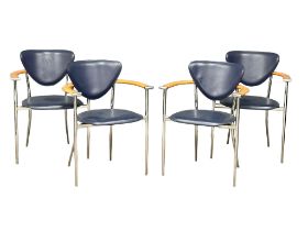 A set of 4 Arrben ‘Marilyn’ armchairs. 1980’s, Italy.