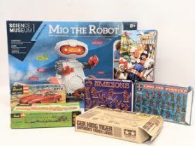 A collection of models including 2 Revell models, with an unopened Mio The Robot.