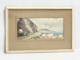 A watercolour drawing by Rowland Hill. 1941. 40x18cm. Frame 59x39cm