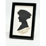 A silhouette picture. Edith White (1855-1946) 11x15.5cm