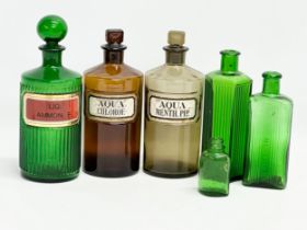 6 late 19th century chemist jars/pharmacist jar. 22cm