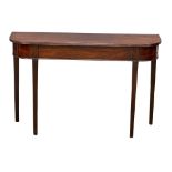 A good quality George III mahogany console table/side table with reeded edge. Circa 1790.