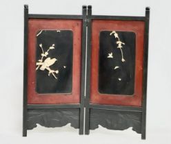 An early 20th century Japanese tabletop 2 tier screen. 64.5x69cm.