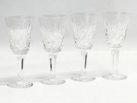 A set of 4 Waterford Crystal ‘Lismore’ sherry glasses/small wine glasses. 13cm