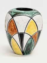 A West German Mid Century vase designed by Rudolf Schardt for Ruscha Keramik. 1950’s. 17x21.5cm