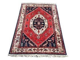 A large vintage Turkish hand knotted rug. 187x288cm