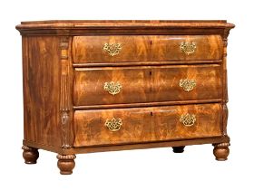 A 19th century North European mahogany chest of drawers. Circa 1860-1870. 107x55.5x76.5cm