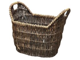 A large good quality wicker basket. 65x47x56cm