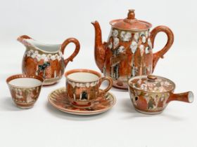 A collection of 19th century ‘Thousand Scholars’ Japanese Kutani porcelain tea ware. Unknown